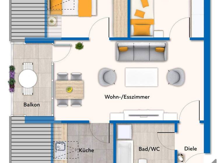 Wohnung zum Kauf 235.000 € 3 Zimmer 62 m² Nürtingen 72622