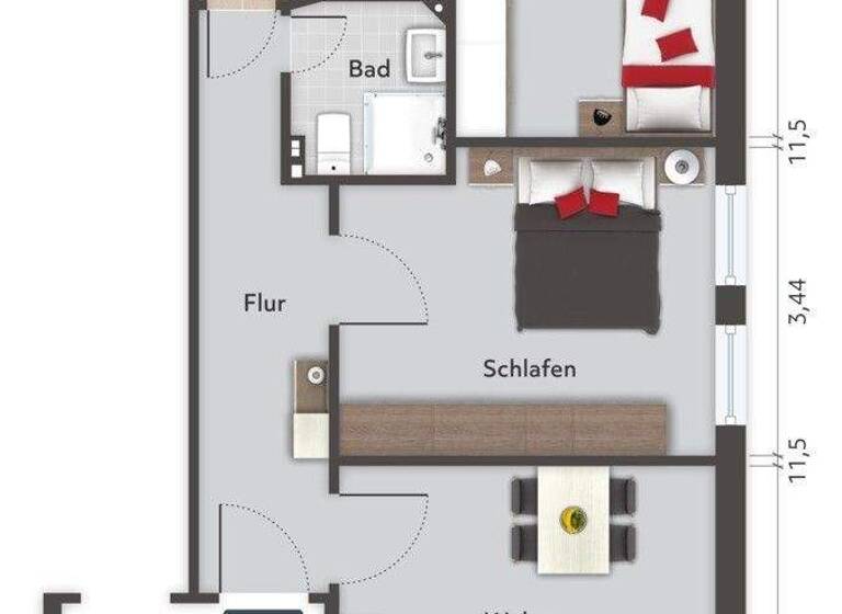 Wohnung zum Kauf provisionsfrei 189.000 € 3 Zimmer 59,6 m² 1. Geschoss Buxtehude 21614