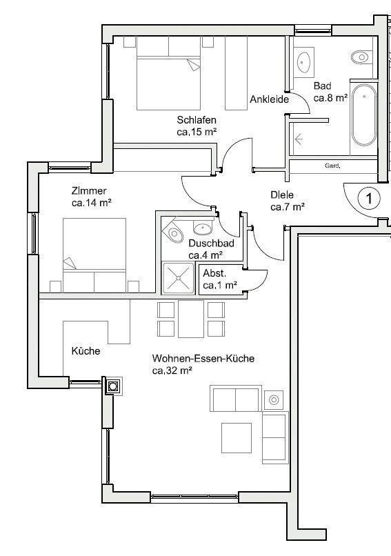 Wohnung zum Kauf 970.000 € 3 Zimmer 91 m²<br/>Wohnfläche EG<br/>Geschoss ab sofort<br/>Verfügbarkeit Garmisch Garmisch-Partenkirchen 82467