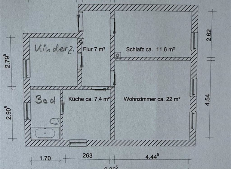 Wohnung zur Miete 330 € 3 Zimmer 60 m² frei ab sofort Frankenberg Frankenberg , Sachs 09669