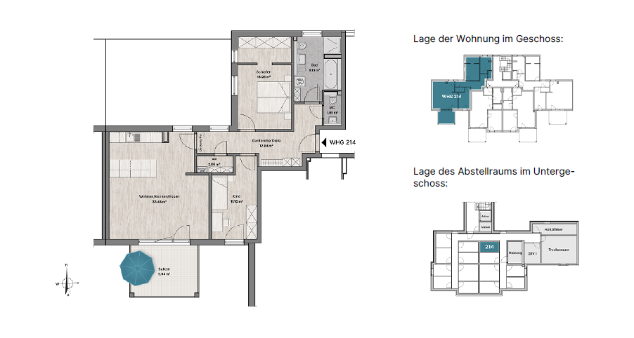 Wohnung zum Kauf provisionsfrei 416.500 € 3 Zimmer 92,7 m²<br/>Wohnfläche 1.<br/>Geschoss An der Ziegelei 18, 18A, 18B, 18C Ludersheim Altdorf bei Nürnberg 90518