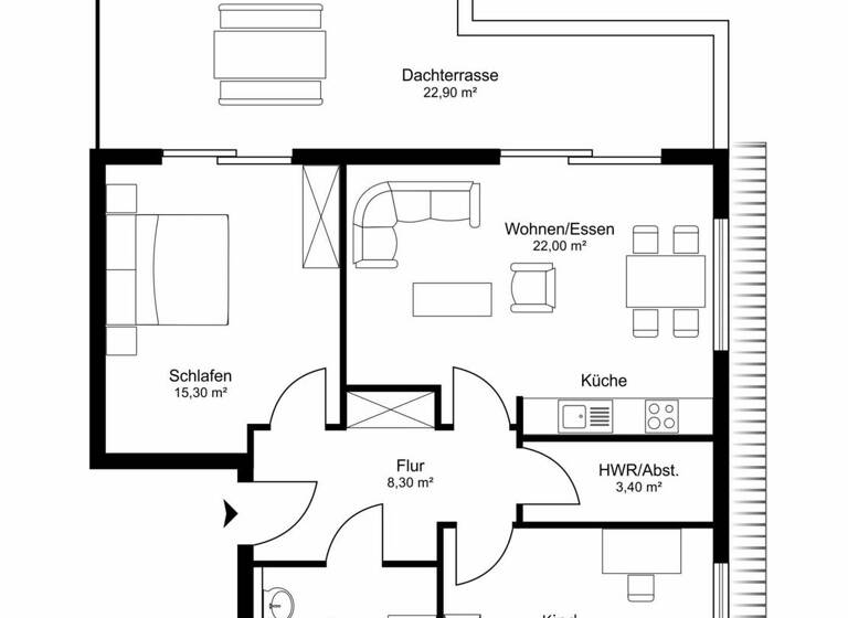 Penthouse zum Kauf 635.000 € 3 Zimmer 78,6 m² Sasel Hamburg Sasel 22395