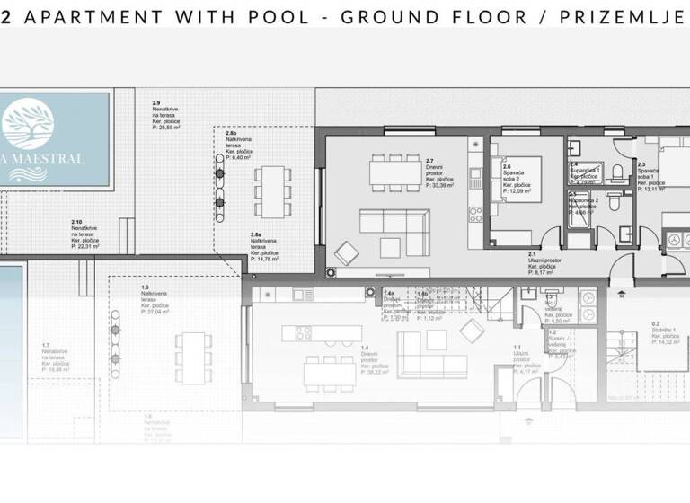 Wohnung zum Kauf 388.000 € 3 Zimmer 125 m² Vodice Vodice