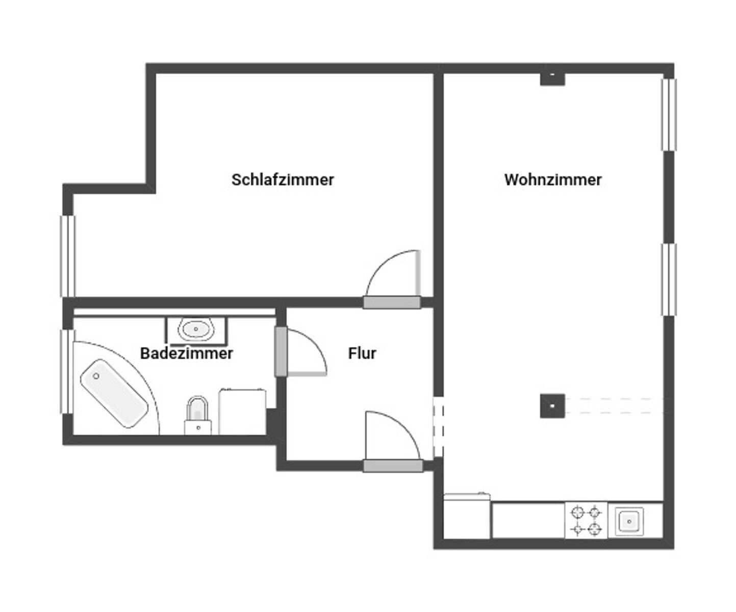 Wohnung zum Kauf 89.000 € 4 Zimmer 84,2 m²<br/>Wohnfläche 3.<br/>Geschoss Innerstädtischer Bereich Nord 12 Dessau-Roßlau 06844