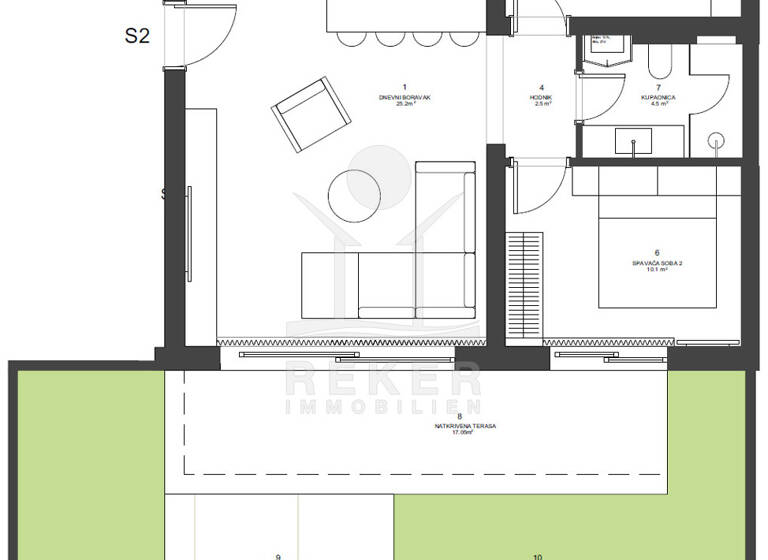 Wohnung zum Kauf - Erstbezug 432.000 € 3 Zimmer 89,5 m² EG Zadar 23000