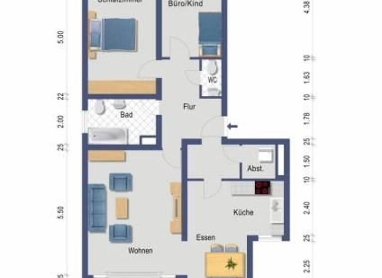 Wohnung zum Kauf 399.000 € 3 Zimmer 86,6 m²<br/>Wohnfläche 2.<br/>Geschoss Weilimdorf Stuttgart 70499