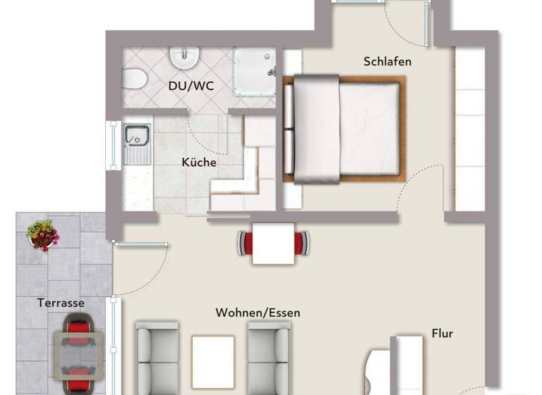 Wohnung zum Kauf provisionsfrei 219.000 € 2 Zimmer 57 m² EG Neuthard Karlsdorf-Neuthard 76689