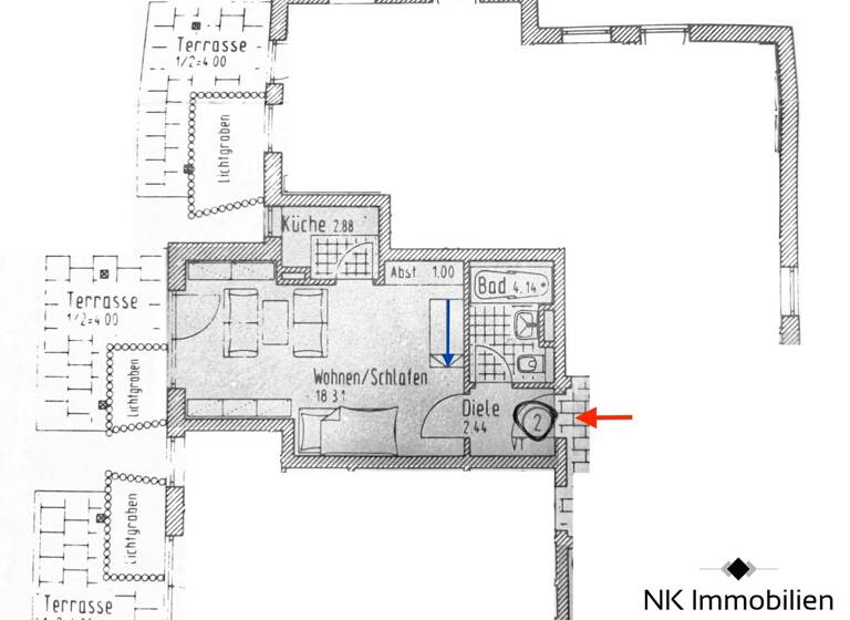 Studio zum Kauf 89.500 € 1 Zimmer 53,4 m² EG An den Obstwiesen 21 Weinböhla 01689