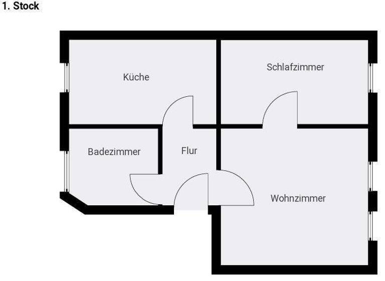 Wohnung zur Miete 250 € 2 Zimmer 41 m² Geschoss 1/2 frei ab sofort Brüderstraße 48 Werdau 08412