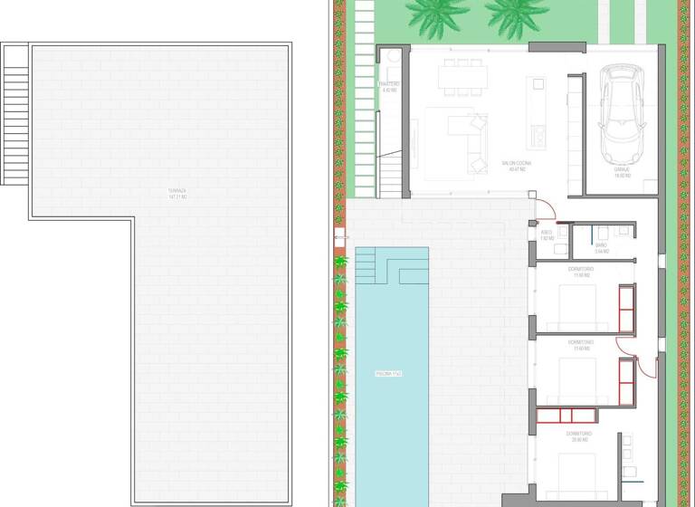 Villa zum Kauf provisionsfrei 579.900 € 4 Zimmer 151 m² 375 m² Grundstück Calle Carretero Juan Valera 5 Los Alcázares 30710