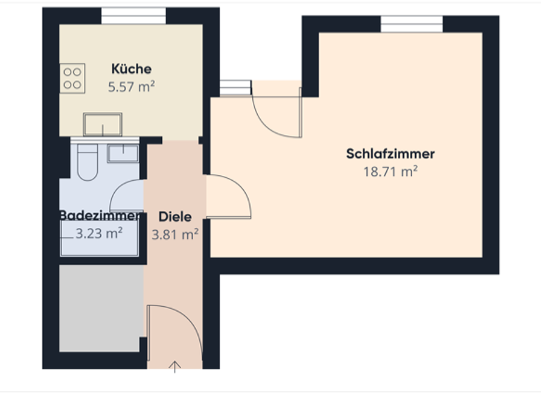 Wohnung zum Kauf 158.500 € 1 Zimmer 34,9 m² 6. Geschoss Wedding Berlin 13407