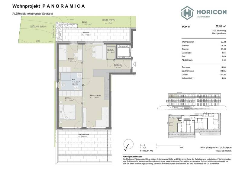 Wohnung zum Kauf provisionsfrei 670.000 € 2 Zimmer 67,5 m² 2. Geschoss Aldrans 6071
