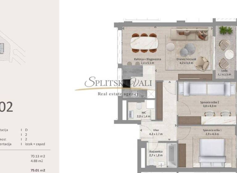 Wohnung zum Kauf 7.700 € 2 Zimmer 76 m² 2. Geschoss Split