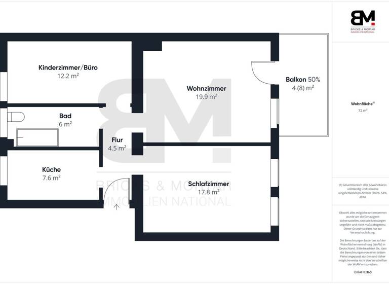 Wohnung zum Kauf 388.800 € 3 Zimmer 72 m²<br/>Wohnfläche 1.<br/>Geschoss Am Schäfflerbach Augsburg 86153