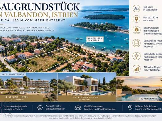 Grundstück zum Kauf 599.000 € 9.950 m² Grundstück Valbandon 52212