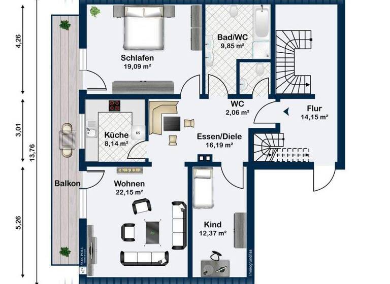 Wohnung zum Kauf 159.000 € 3 Zimmer 94,4 m² 1. Geschoss Weyer Mechernich / Weyer 53894