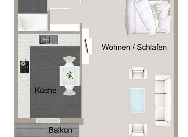 Studio zum Kauf provisionsfrei 139.000 € 1 Zimmer 36 m² 1. Geschoss Thüringenstraße 9 Biberach 88400