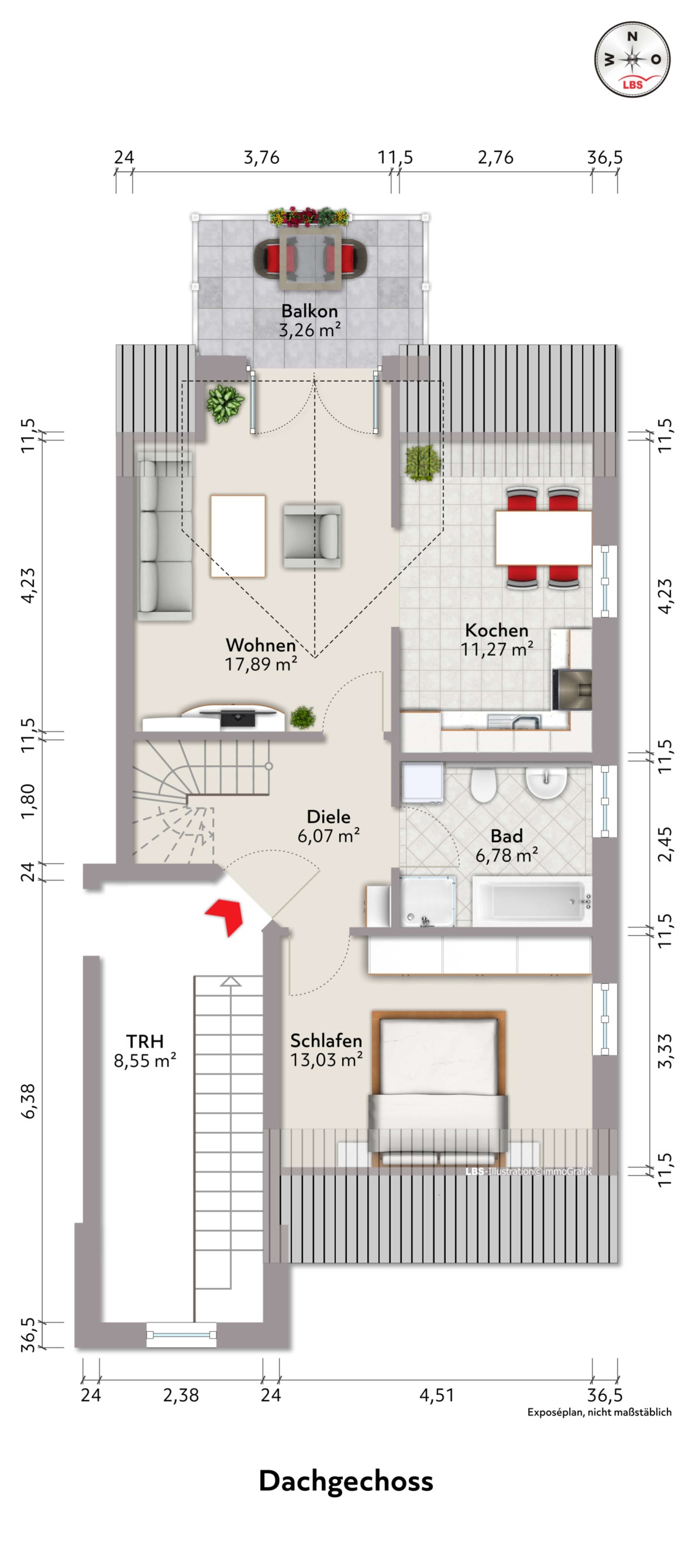 Wohnung zum Kauf 350.000 € 3 Zimmer 82,9 m²<br/>Wohnfläche 2.<br/>Geschoss ab sofort<br/>Verfügbarkeit Moosburg Moosburg 85368