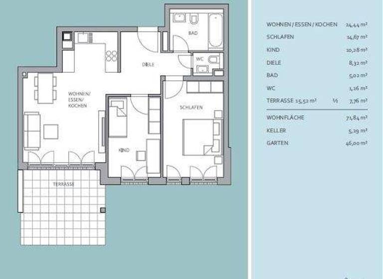 Wohnung zur Miete 1.650 € 3 Zimmer 71,8 m² EG frei ab 01.06.2026 Thalk.Obersendl.-Forsten-Fürstenr.-Solln München 81479