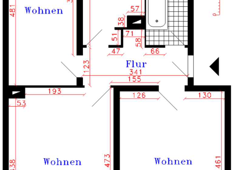 Wohnung zur Miete 347 € 3 Zimmer 57,8 m² frei ab sofort Markt 9 Loburg Möckern 39279