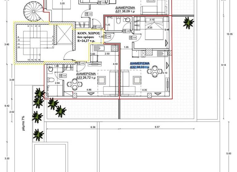 Studio zum Kauf 285.000 € 2 Zimmer 38 m² 7. Geschoss Athen