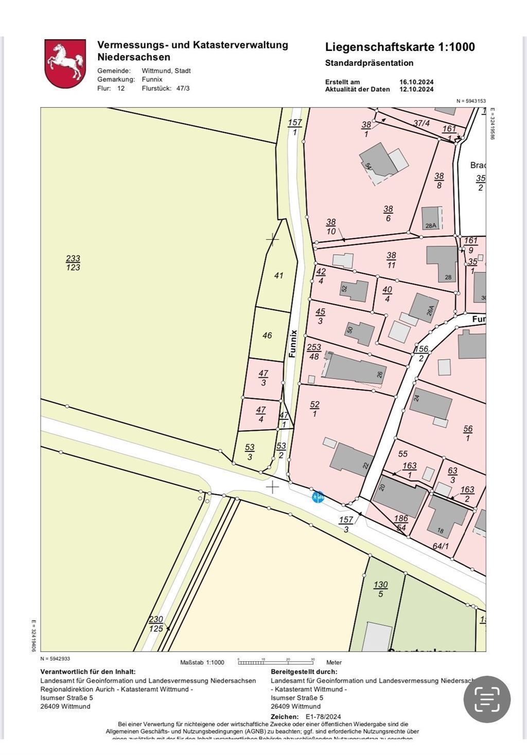 Grundstück zum Kauf 18.000 € 442 m²<br/>Grundstück Funnix Wittmund 26409