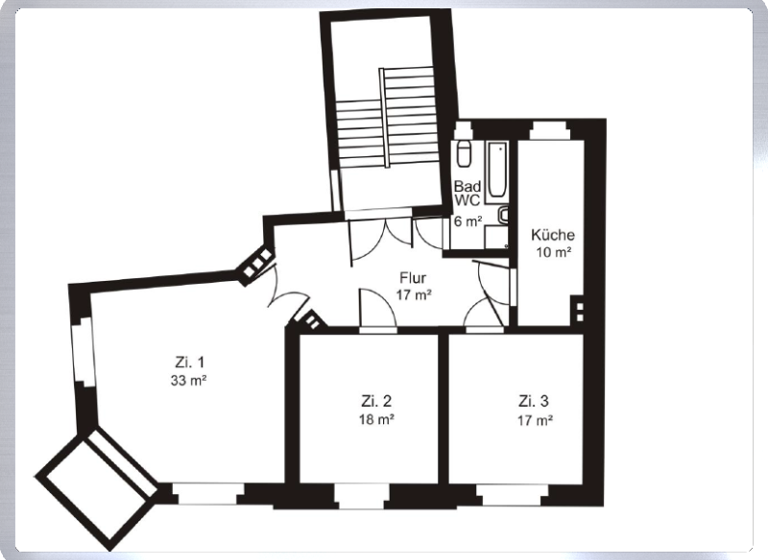 Wohnung zur Miete 620 € 3 Zimmer 102 m²<br/>Wohnfläche 2.<br/>Geschoss ab sofort<br/>Verfügbarkeit Mittweida Mittweida 09648