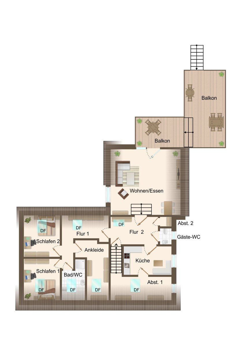 Wohnung zur Miete 700 € 98,5 m²<br/>Wohnfläche 1.<br/>Geschoss 01.02.2025<br/>Verfügbarkeit Altstadt Meppen 49716