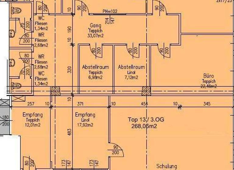Bürofläche zur Miete 12,60 € 268,1 m² Bürofläche Wiener Neudorf 2351