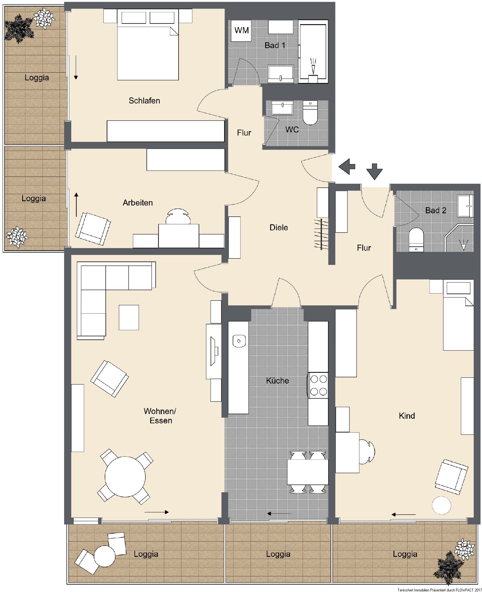 Wohnung zum Kauf provisionsfrei 299.000 € 4 Zimmer 130,2 m²<br/>Wohnfläche 12.<br/>Geschoss Ludwigsfeld Neu-Ulm 89231