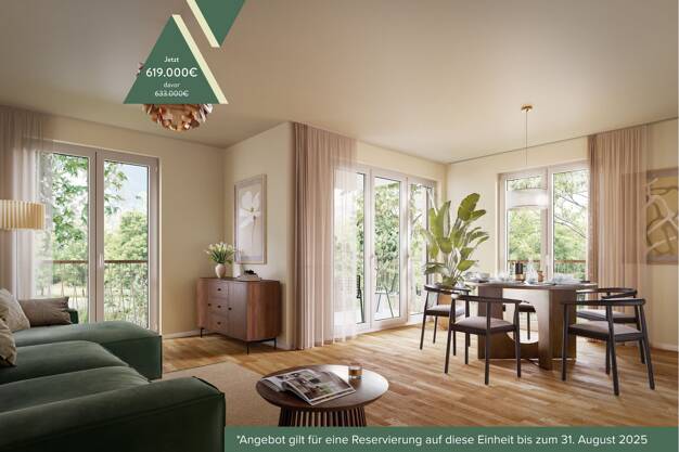 Terrassenwohnung zum Kauf - Neubau provisionsfrei 619.000 € 3 Zimmer 61,6 m² EG Lerchenstraße Ecke Ponkratzstrasse Feldmoching-Hasenbergl München 80995