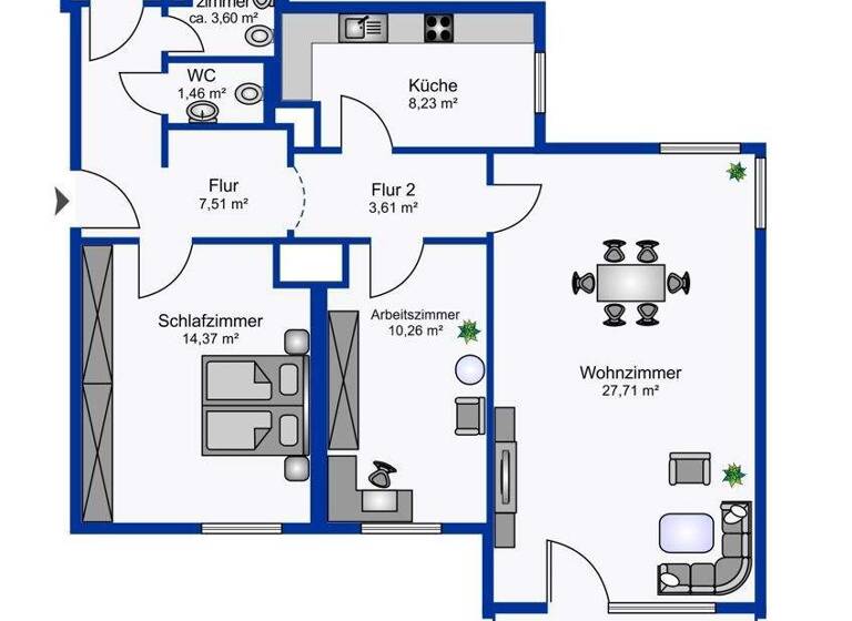 Wohnung zum Kauf 225.000 € 3 Zimmer 82 m² EG Egelsbach 63329