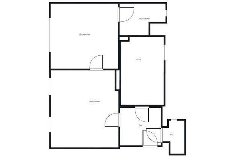 Wohnung zur Miete 613 € 2 Zimmer 55,8 m² frei ab 08.03.2026 Rathausplatz 12 Hattingen 45525