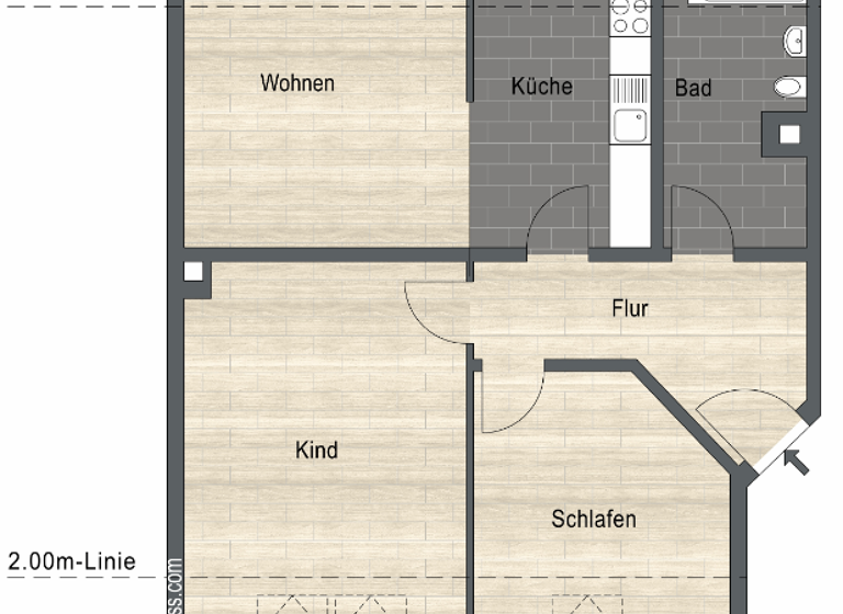 Wohnung zur Miete 849 € 3 Zimmer 62 m² 5. Geschoss Kieler Straße 4 Mockau-Nord Leipzig 04357