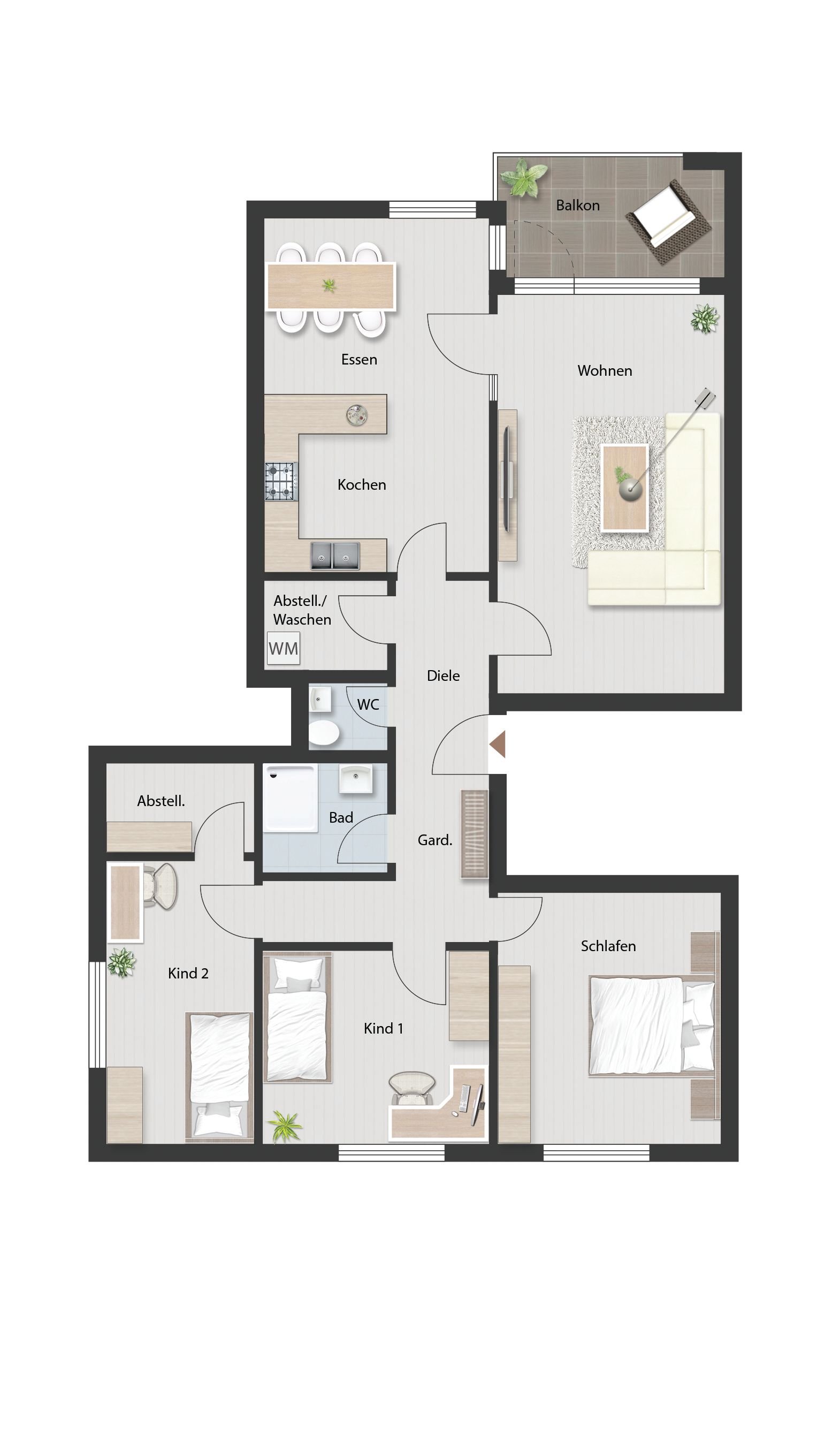 Wohnung zum Kauf 339.000 € 4,5 Zimmer 98,7 m²<br/>Wohnfläche 2.<br/>Geschoss ab sofort<br/>Verfügbarkeit Neugereut Stuttgart 70378