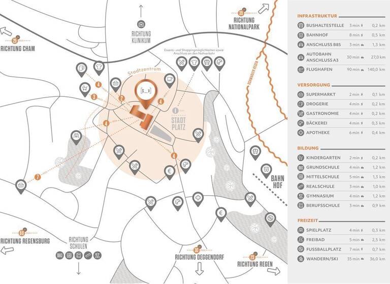 Wohnung zur Miete 1.232 € 3 Zimmer 112 m²<br/>Wohnfläche ab sofort<br/>Verfügbarkeit Stadtplatz 14 Viechtach Viechtach 94234