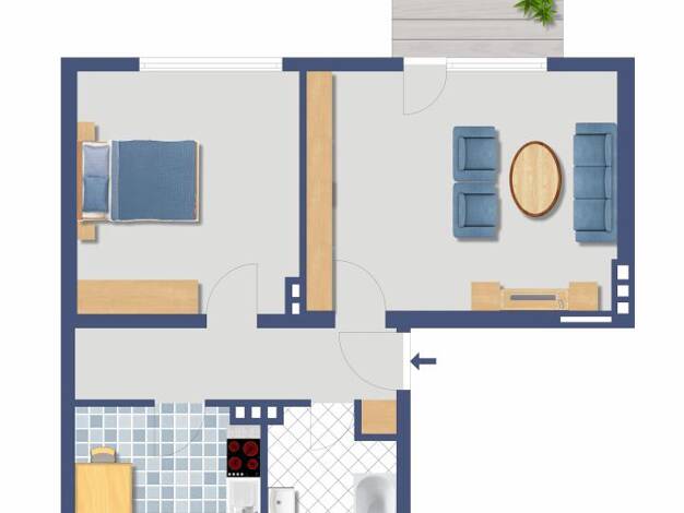 Wohnung zum Kauf provisionsfrei 222.000 € 2 Zimmer 61,4 m² 2. Geschoss Wetzlarer Straße 16 Humboldt-Gremberg Köln 51105
