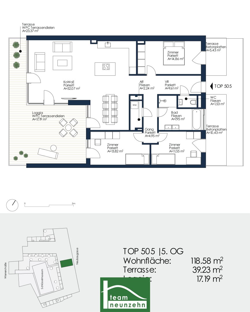 Wohnung zur Miete 1.690 € 4 Zimmer 118,6 m²<br/>Wohnfläche 5.<br/>Geschoss Neubaugasse 43 Lend Graz 8020