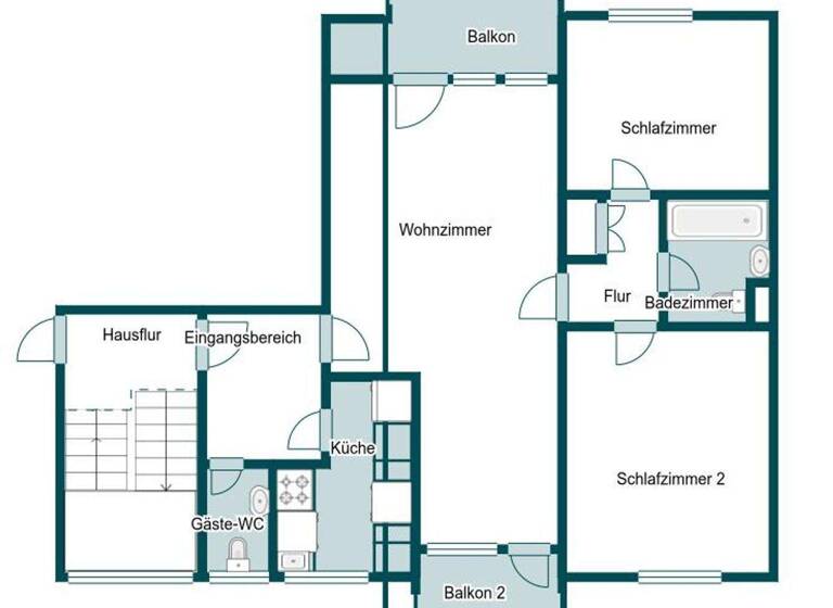 Wohnung zum Kauf 110.000 € 3 Zimmer 74,9 m² 1. Geschoss Lage 32791