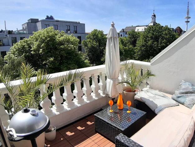 Penthouse zum Kauf provisionsfrei 625.000 € 2 Zimmer 74 m² 3. Geschoss Johnsallee Rotherbaum Hamburg 20148