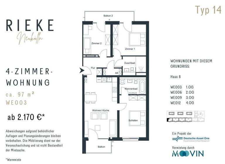 Wohnung zur Miete 2.053 € 4 Zimmer 98,7 m² 4. Geschoss frei ab 16.04.2026 Glasower Straße 8 Neukölln Berlin 12051