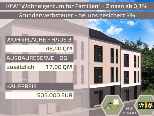 Reihenendhaus zum Kauf provisionsfrei 505.000 € 6 Zimmer 148 m² 155 m² Grundstück frei ab sofort Hinterm Rasen 1C-H3 Ilmenau 98693