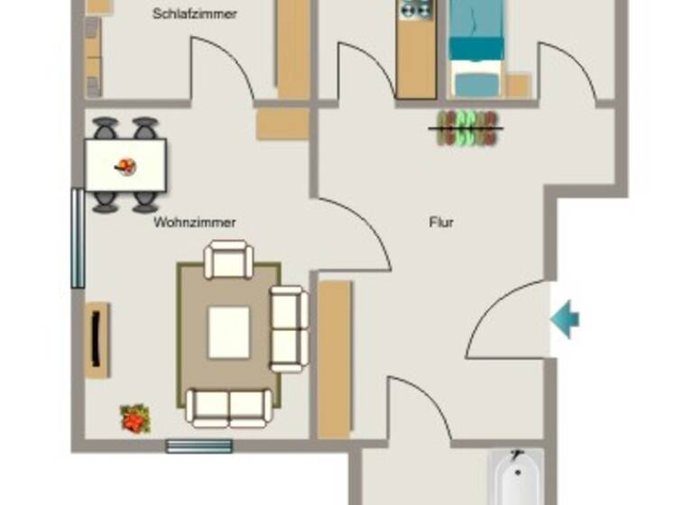 Wohnung zur Miete 433 € 3,5 Zimmer 72,8 m² EG Schillerstraße 91 Obermarxloh Duisburg 47166