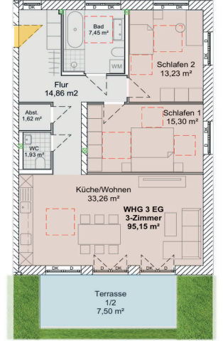 Wohnung zum Kauf provisionsfrei 715.000 € 3 Zimmer 95,2 m²<br/>Wohnfläche EG<br/>Geschoss ab sofort<br/>Verfügbarkeit Pistlgasse 6-8 Weilheim Weilheim in Oberbayern 82362