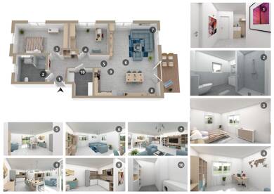 Wohnung zur Miete 960 € 2 Zimmer 92 m² Geschoss 1/2 frei ab 01.09.2025 Fürstenhausen Völklingen 66333