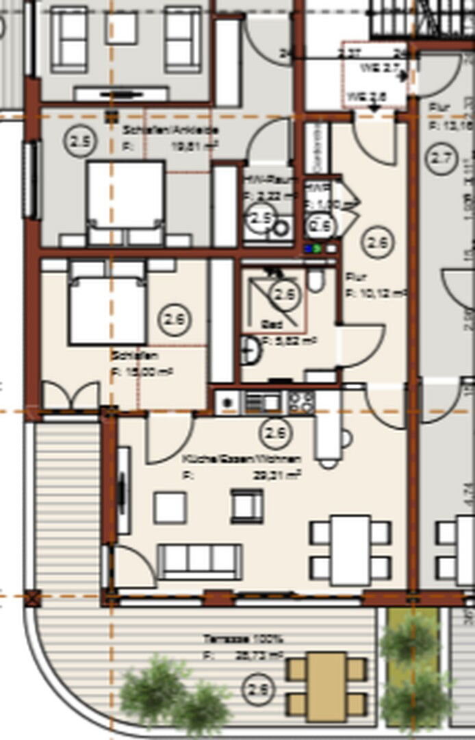 Wohnung zur Miete 724 € 2 Zimmer 74,7 m²<br/>Wohnfläche 1.<br/>Geschoss Gneisenaustraße 2b Siedlung Neundorf Plauen 08523