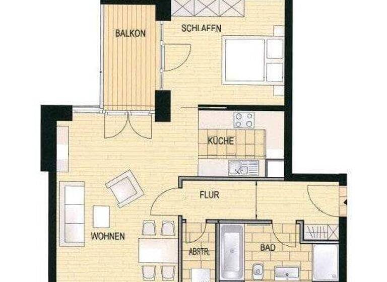 Wohnung zur Miete 750 € 2 Zimmer 61,3 m² frei ab sofort Matthissonstraße 6 Gohlis-Mitte Leipzig 04157