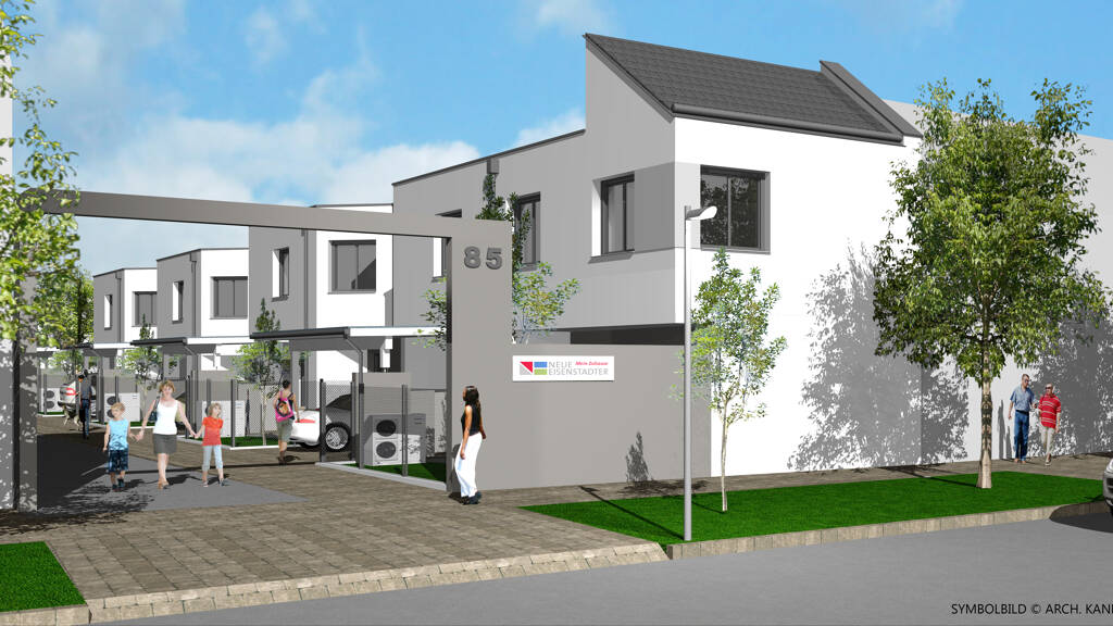 Reihenmittelhaus zur Miete - Erstbezug 1.316 € 114,9 m² 157 m² Grundstück Hauptstraße 85 Parndorf 7111