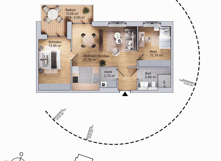 Wohnung zum Kauf - Neubau provisionsfrei 363.670 € 2 Zimmer 70 m²<br/>Wohnfläche 2.<br/>Geschoss An den Pferdnerkabeln Thekla Leipzig 04349