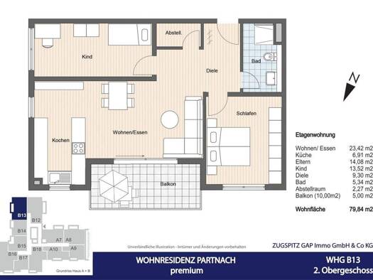Wohnung zum Kauf - Erstbezug 749.000 € 3 Zimmer 79,6 m² 2. Geschoss Partenkirchen Garmisch-Partenkirchen 82467